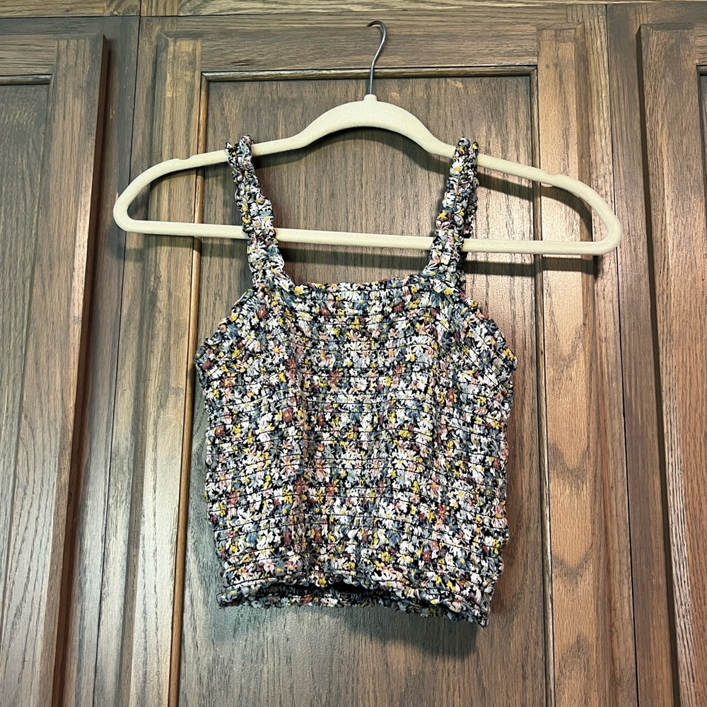 Abercrombie & Fitch Cropped Multicolor Scrunched Top